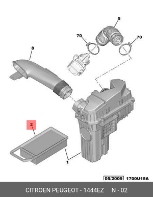 Фильтр воздушный 1444 EZ CITROEN