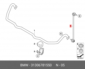 Стойка стабилизатора 31 30 6 781 550 BMW