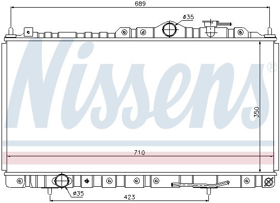 Радиатор охлаждения ДВС 68180 NISSENS