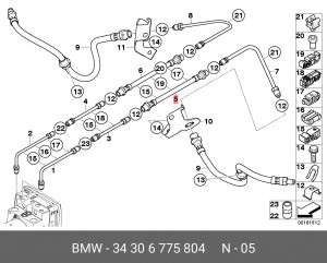 Шланг тормозной 34 30 6 775 804 BMW