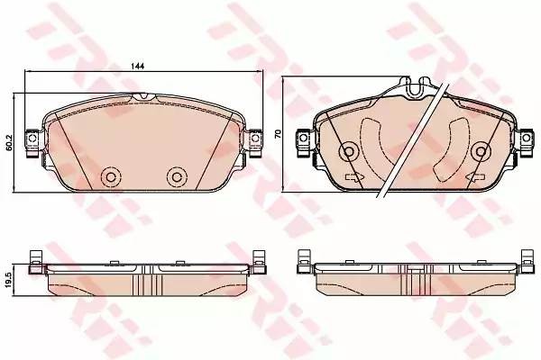 Колодки тормозные дисковые GDB2070 TRW