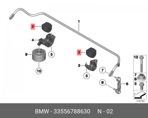 Втулка стабилизатора 33 55 6 788 630 BMW