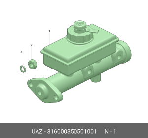 Цилиндр тормозной главный 316000350501001 UAZ UAZ