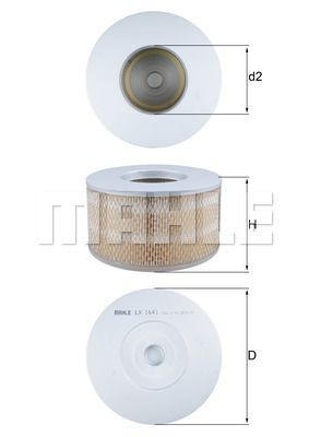 Фильтр воздушный LX462 MAHLE