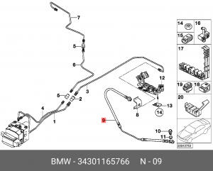 Шланг тормозной 34 30 1 165 766 BMW