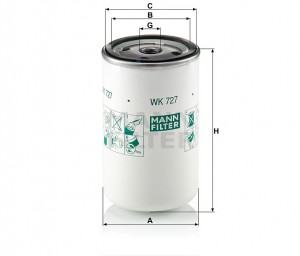 Фильтр топливный WK 727 MANN FILTER