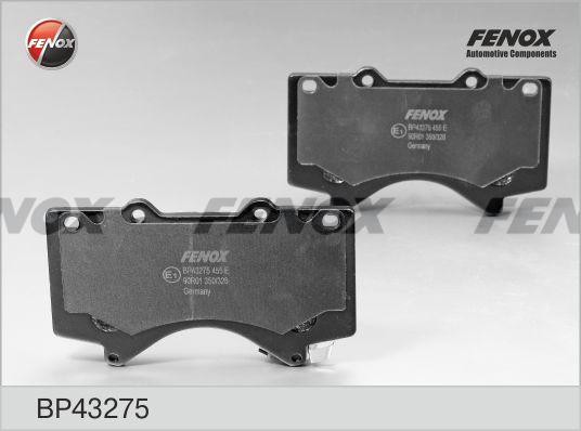 КОЛОДКИ ТОРМОЗНЫЕ ДИСКОВЫЕ ПЕРЕДНИЕ BP43275 FENOX