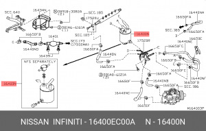 Фильтр топливный 16400-EC00A NISSAN