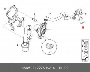 Прокладка системы охлаждения ДВС 11727506214 BMW