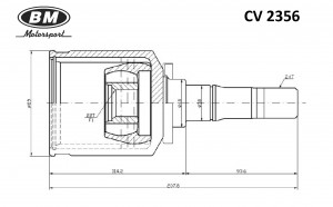 ШРУС CV2356 BM MOTORSPORT