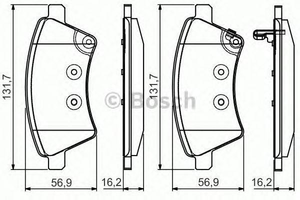 Колодки тормозные дисковые 0 986 495 101 BOSCH
