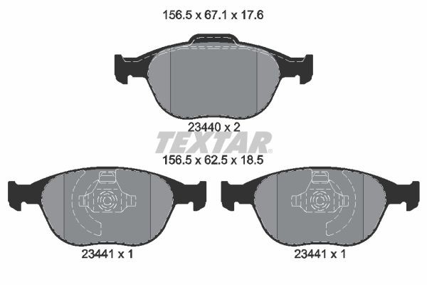 Колодки тормозные дисковые 2344004 TEXTAR