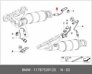 Датчик кислородный (лямбда-зонд) 11 78 7 539 125 BMW
