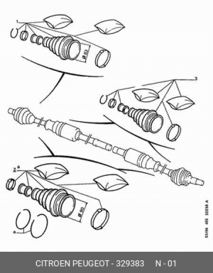 Пыльник ШРУСа (комплект) 3293 83 CITROEN