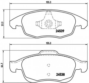 Колодки тормозные дисковые P61083 BREMBO