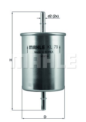 Фильтр топливный KL79 MAHLE