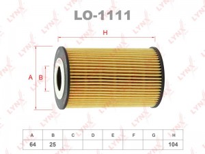 Фильтр масляный двигателя LO-1111 LYNXAUTO