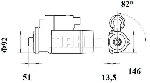 Стартер MS 776 MAHLE