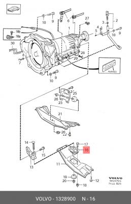 Подушка резиновая 1328900 VOLVO