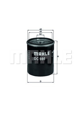 Фильтр масляный двигателя OC986A MAHLE