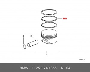 Комплект ремонтный 11 25 1 740 855 BMW