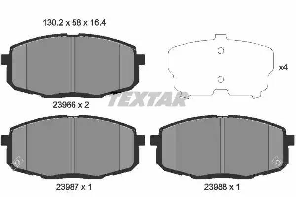 Колодки тормозные дисковые 2396601 TEXTAR
