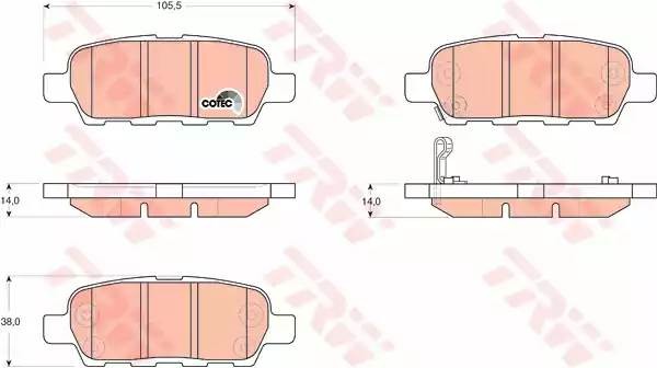 Колодки тормозные дисковые GDB3294 TRW