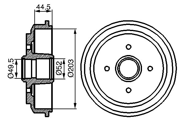 Барабан тормозной 0986477149 BOSCH