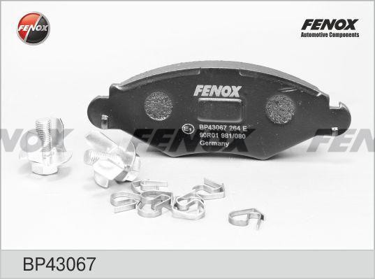 КОЛОДКИ ТОРМОЗНЫЕ ДИСКОВЫЕ ПЕРЕДНИЕ BP43067 FENOX