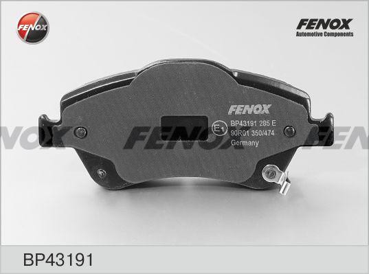 КОЛОДКИ ТОРМОЗНЫЕ ДИСКОВЫЕ ПЕРЕДНИЕ BP43191 FENOX