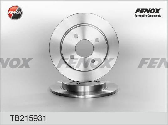 ДИСК ТОРМОЗНОЙ ЗАДНИЙ TB215931 FENOX