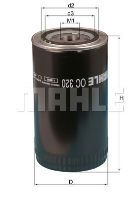 Фильтр масляный двигателя OC573 MAHLE