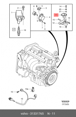 Датчик положения коленвала 31331765 VOLVO