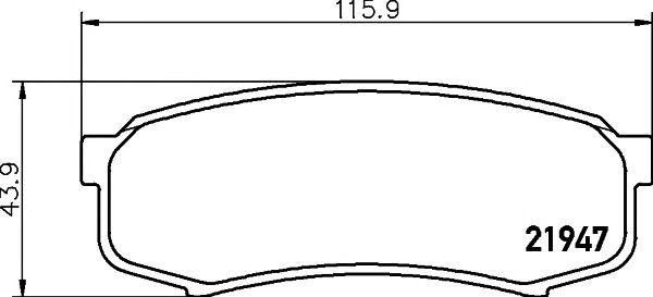 Колодки тормозные дисковые 2194701 TEXTAR