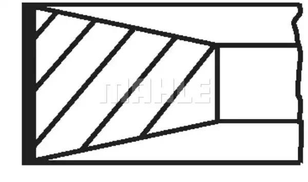 Кольца поршневые 04016N0 MAHLE
