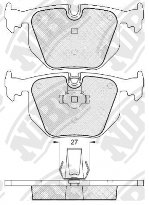 Колодки тормозные дисковые PN0225 NIBK