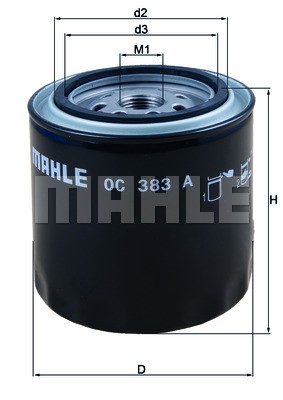 Фильтр масляный двигателя OC383A MAHLE