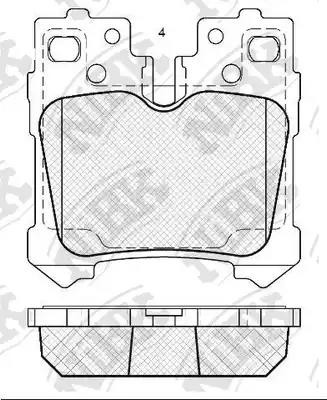Колодки тормозные дисковые PN1844 NIBK