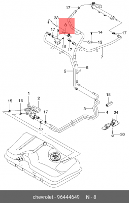 Фильтр топливный 96444649 DAEWOO