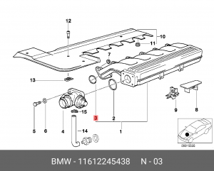 Прокладка впускного коллектора 11 61 2 245 438 BMW