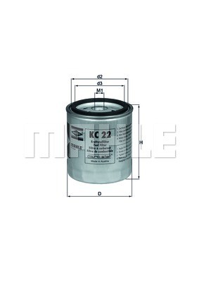 Фильтр топливный KC22 MAHLE