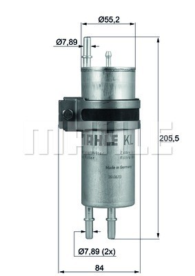 Фильтр топливный KLH42 MAHLE