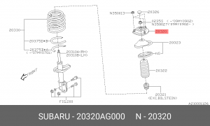 Опора амортизатора подвески 20320-AG000 SUBARU