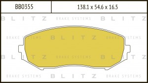 Колодки тормозные дисковые BB0355 BLITZ