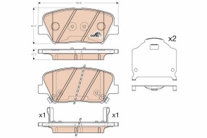 Колодки тормозные дисковые GDB3549 TRW