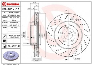 Диск тормозной 09.A817.11 BREMBO