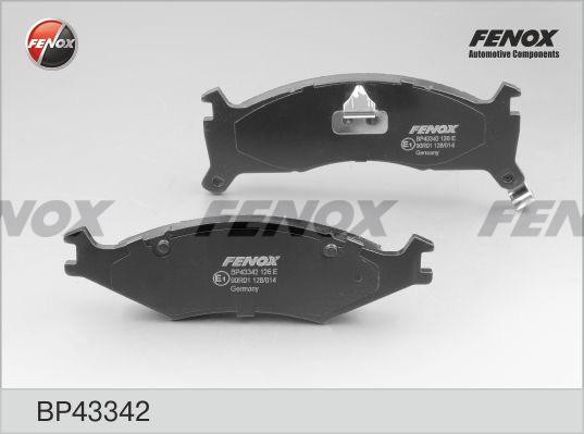 КОЛОДКИ ТОРМОЗНЫЕ ДИСКОВЫЕ ПЕРЕДНИЕ BP43342 FENOX