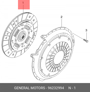 Диск сцепления 96232994 DAEWOO