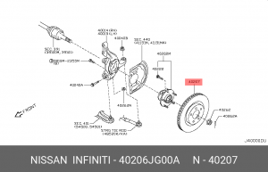 Диск тормозной 40206-JG00A NISSAN