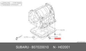 Пробка слива масла 807020010 SUBARU